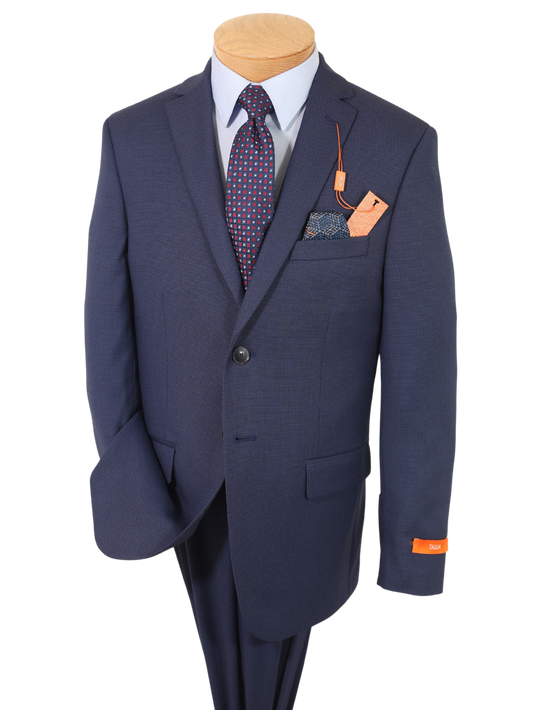 Tallia 35146  Boy's Suit - Skinny Fit -Birdseye - Blue