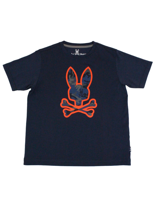 Psycho Bunny 35191 Boy's Short Sleeve Tee - Navy