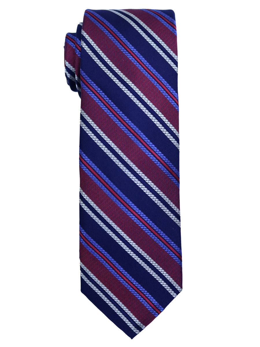 Dion  Boy's Tie 35232 - Stripe - Navy/Red