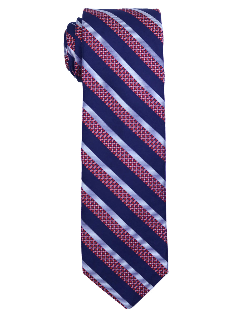 Dion  Boy's Tie 35236 - Stripe - Blue/Grey/Red