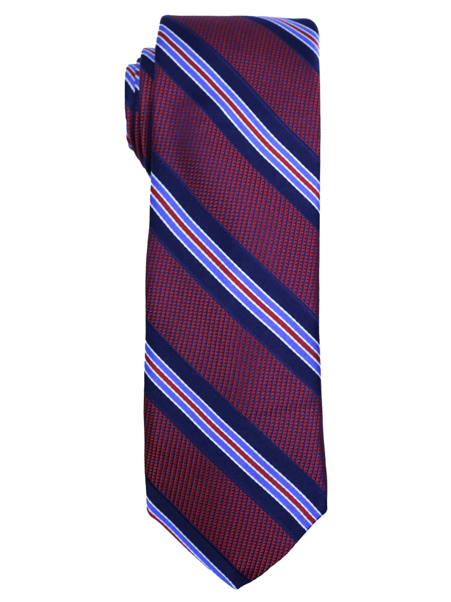 Dion  Boy's Tie 35242 - Stripe - Red/Navy