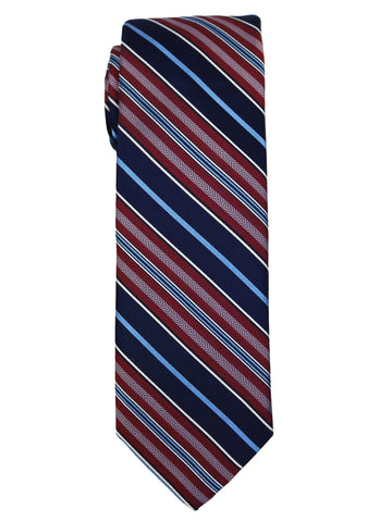 Dion  Boy's Tie 35246 - Stripe - Navy/Red
