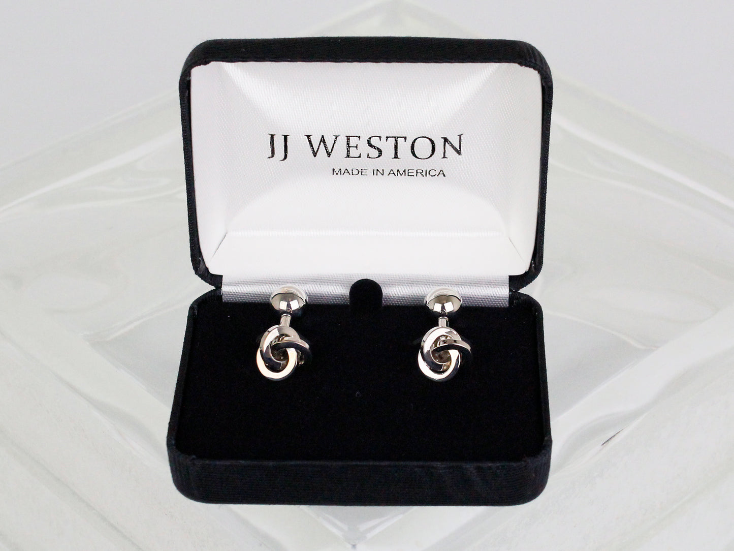 JJ Weston 35373 Cufflinks - Cambridge Knot - Silver