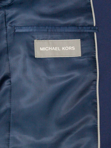 Image of Michael Kors 35443 Boy's Suit Separate Jacket - Skinny Fit - Solid Gab - Stretch - Blue