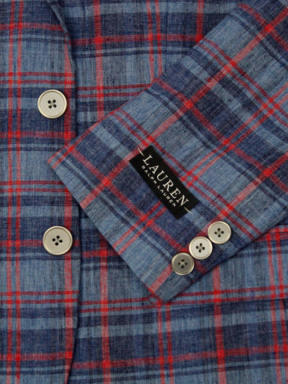 Lauren Ralph Lauren 35481 Boy's Sport Coat - Plaid - Navy/Red