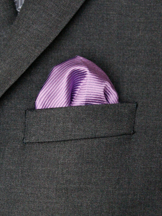 Heritage House 30757PS Pocket Square - Tonal Stripe - Purple