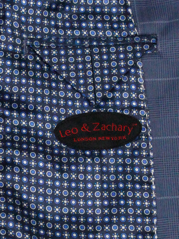 Leo & Zachary 35567 Boy's Suit Separate Jacket - Checks - Mid-Blue