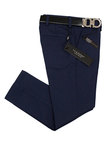 Leo & Zachary 35587P Boy's Suit Separate Pants - Weave - Deep Blue