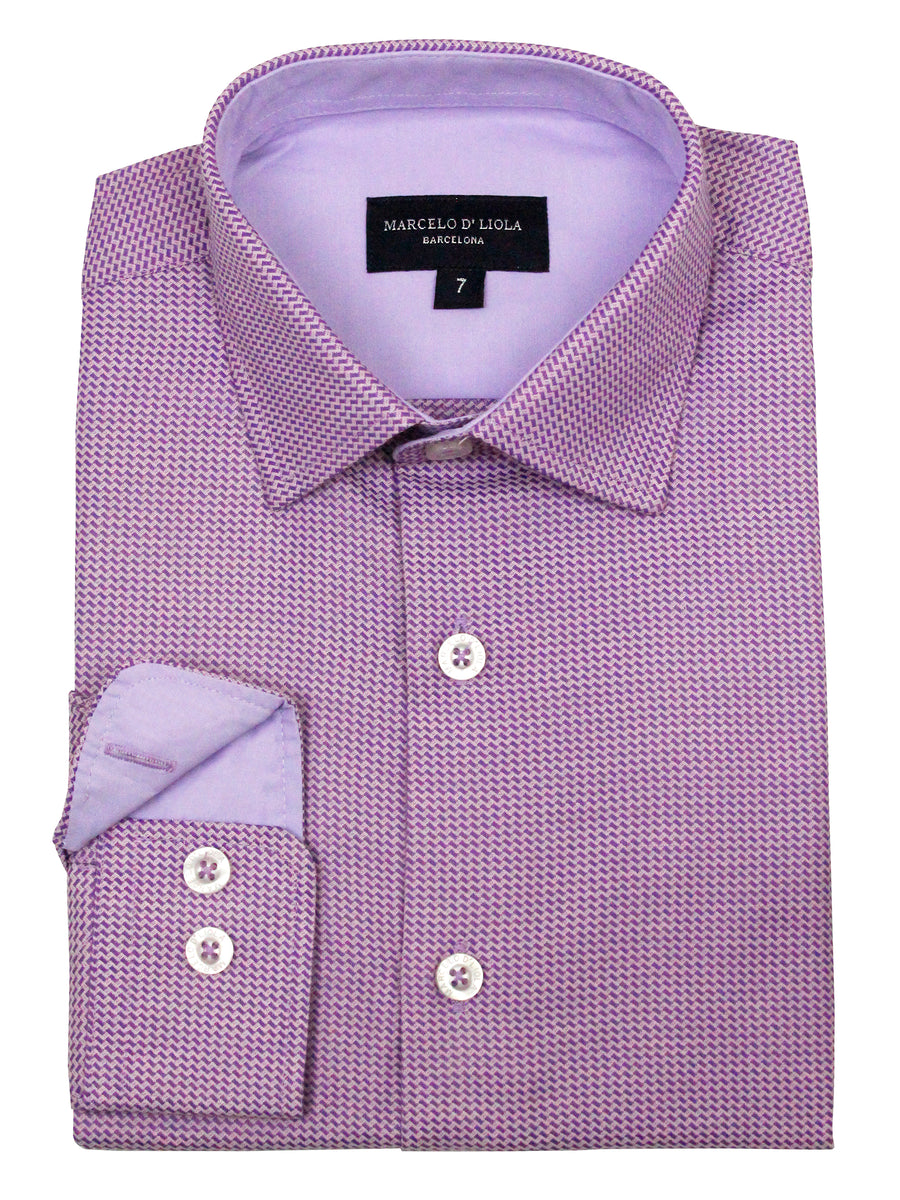Marcelo 35662 Boy's Dress Shirt - Chevron - Purple