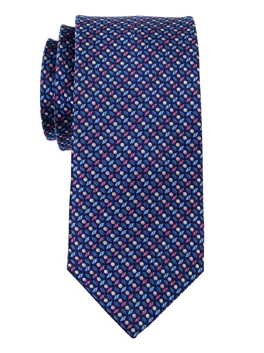 Heritage House 35723 - Boy's Tie - Neat - Navy/Pink