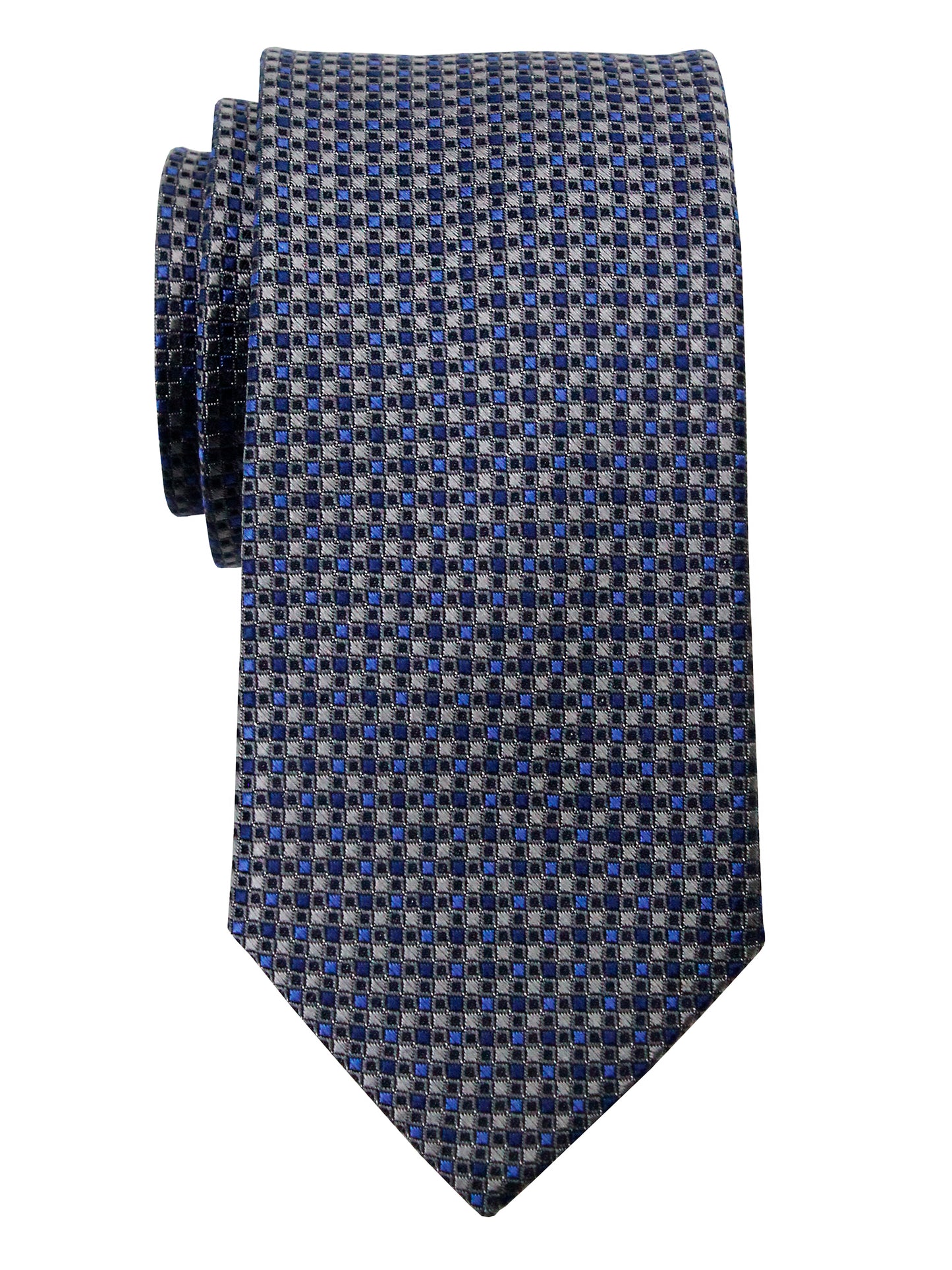 Heritage House 35727 - Boy's Tie - Neat - Blue/Silver