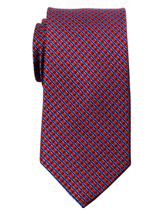 Heritage House 35729 - Boy's Tie - Neat - Scarlet/Navy