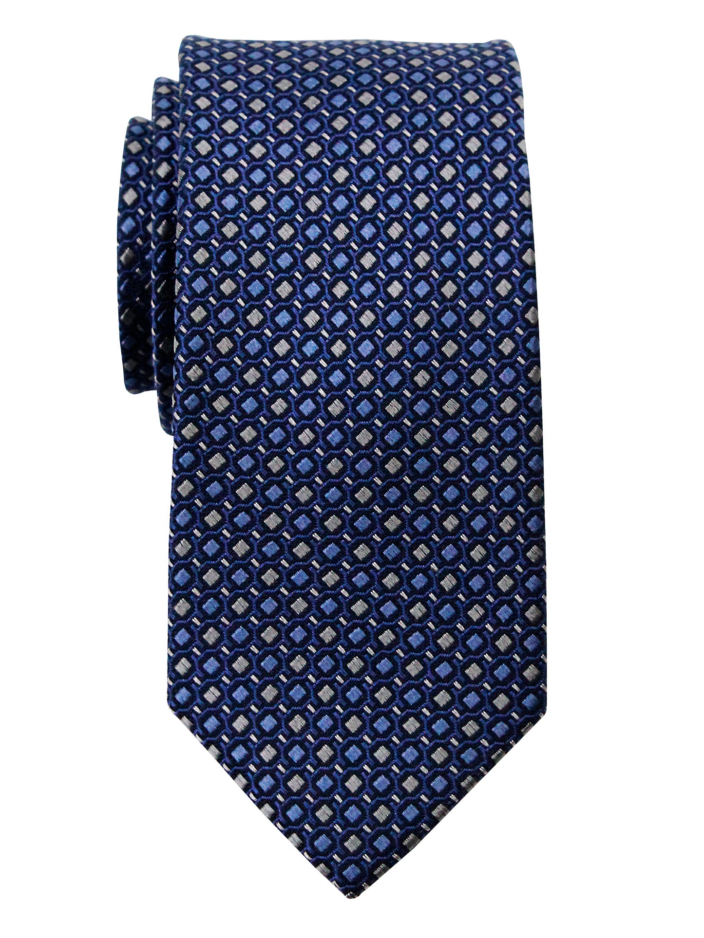 Heritage House 35736 - Boy's Tie - Neat - Sky/Silver