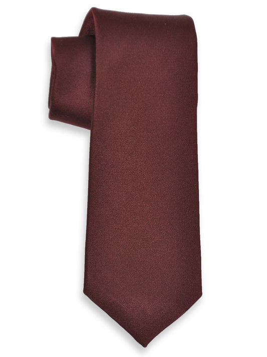 Heritage House 3739 100% Woven Silk Boy's Tie - Solid - Burgundy