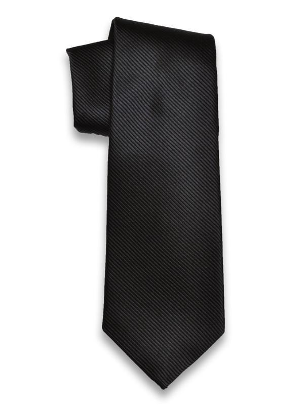 Heritage House 3755 100% Woven Silk Boy's Tie - Tonal Stripe - Black