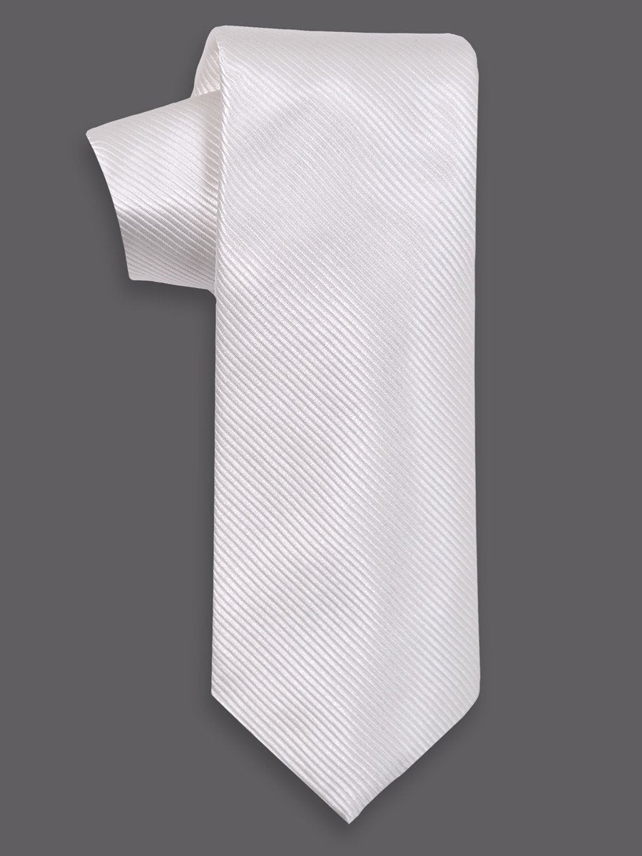 Heritage House 3756 100% Woven Silk Boy's Tie - Tonal Stripe - White