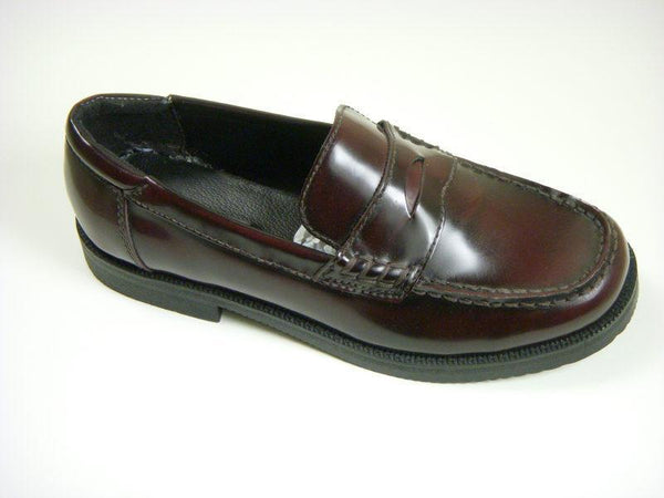 Reaction By Kenneth Cole 4597 Leather Boy's Shoe - Penny Loafer - Burg ...