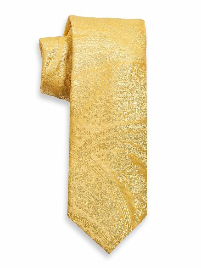 Heritage House 5056 100% Woven Silk Boy's Tie - Tonal Paisley - Yellow