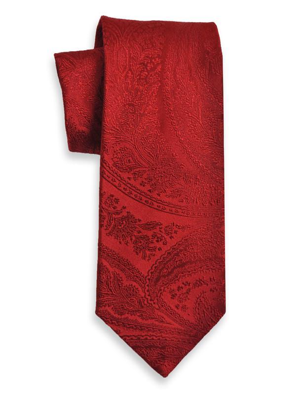 Heritage House 5060 100% Woven Silk Boy's Tie - Tonal Paisley - Red