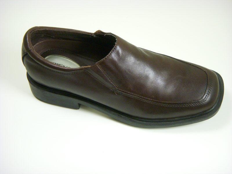 Reaction By Kenneth Cole 5196 Leather Boy's Shoe - Loafer - Chocolate