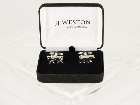 Boy's Cuff Links 6588 Silver Boys Cufflinks JJ Weston 