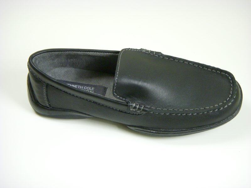 Reaction By Kenneth Cole 6762 Leather Boy's Shoe - Loafer - Black