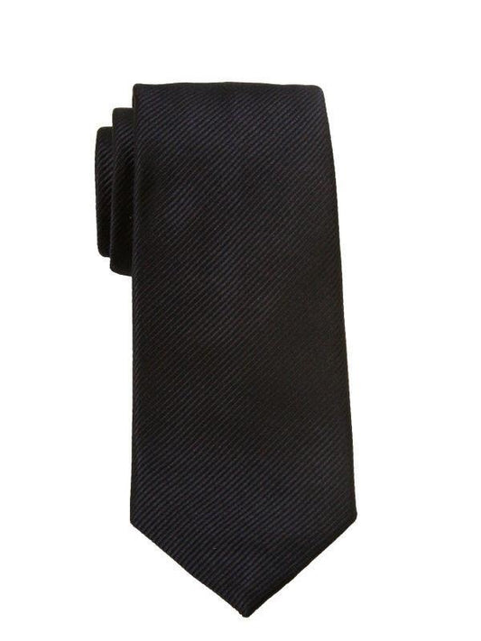 Heritage House 6843 100% Woven Silk Boy's Tie - Tonal Stripe - Navy(1)