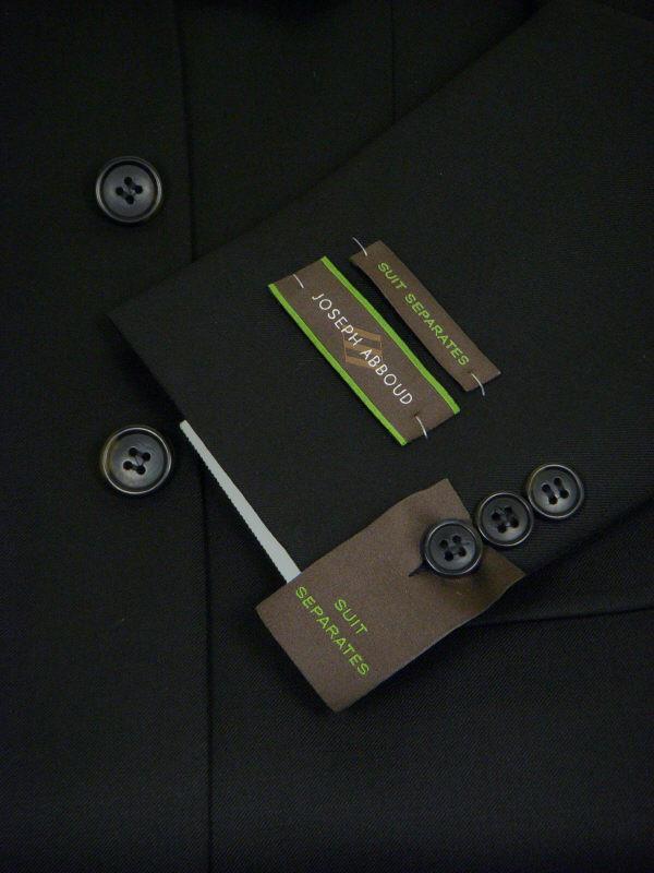 Joseph Abboud 718 100% Wool Boy's Suit Separate Jacket - Solid Gab - Black