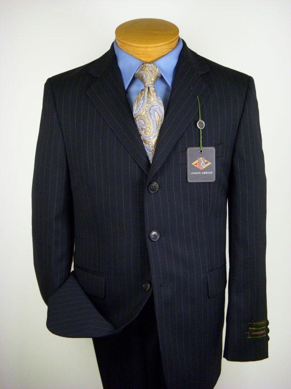 Joseph Abboud 732 3B 100% Wool Boy's Suit Separate Jacket - Stripe - Navy