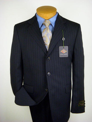 Image of Joseph Abboud 732 3B 100% Wool Boy's Suit Separate Jacket - Stripe - Navy