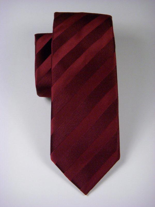 Heritage House 7534 100% Woven Silk Boy's Tie - Tonal Stripe - Dark Red(9)