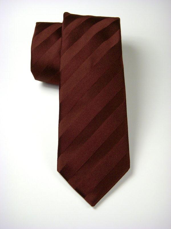 Heritage House 7535 100% Woven Silk Boy's Tie - Tonal Stripe - Burgundy(8)