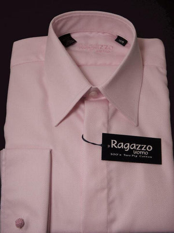 Ragazzo 7541 Boy's Pink French Cuff Dress Shirt - 100% Cotton