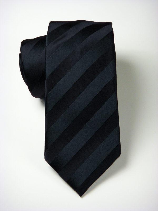 Heritage House 7556 100% Woven Silk Boy's Tie - Tonal Stripe - Navy