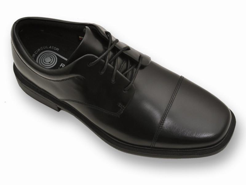 Rockport 7779 Leather Boy's Shoe - Cap Toe - Black