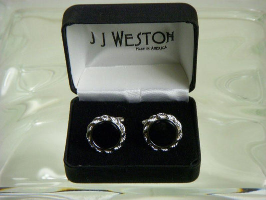 Boy's Cuff Links 8601 Silver/Black