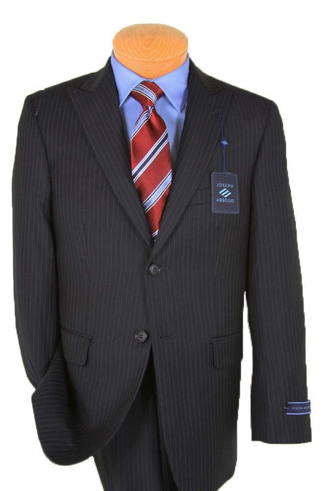 Joseph Abboud 9332 100% Wool Boy's Suit - Stripe - Navy