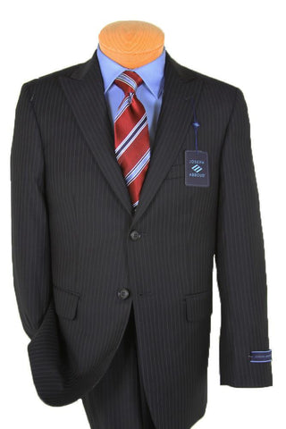 Image of Joseph Abboud 9332 100% Wool Boy's Suit - Stripe - Navy
