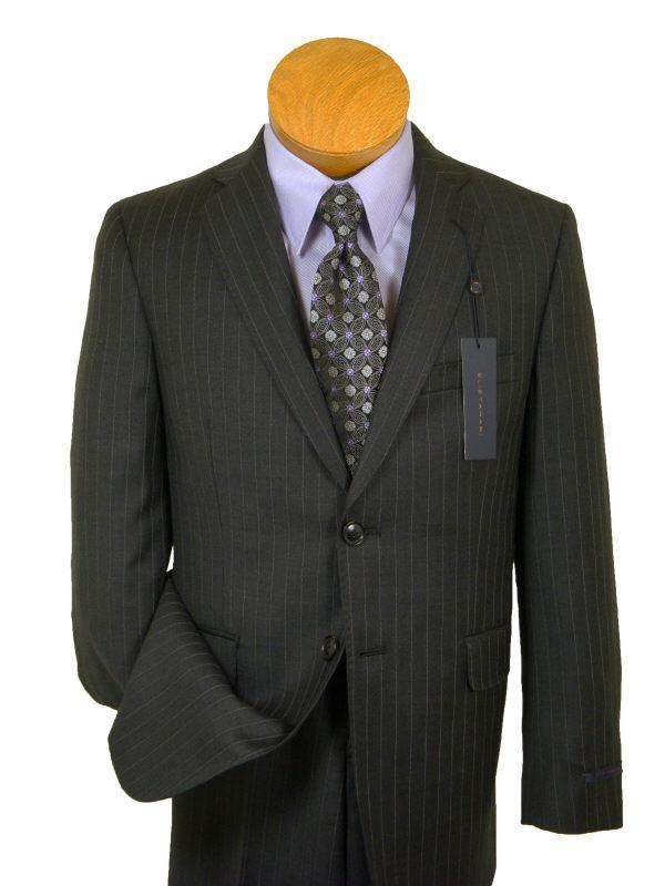 Elie Tahari 9613 100% Wool Boy's Suit - Stripe - Gray