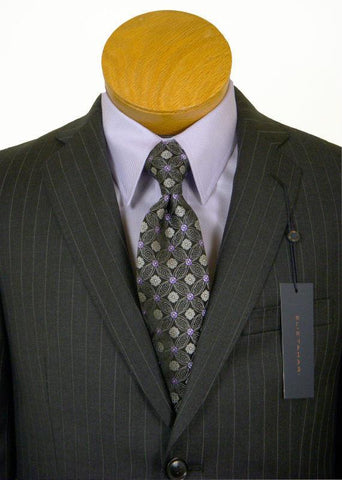 Image of Elie Tahari 9613 100% Wool Boy's Suit - Stripe - Gray