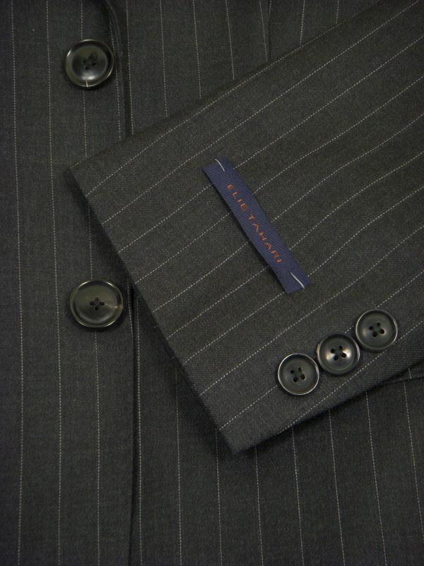 Elie Tahari 9613 100% Wool Boy's Suit - Stripe - Gray