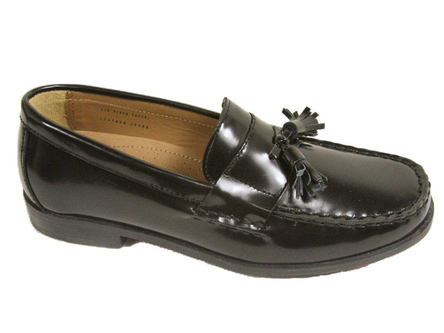 Cole Haan 9959 100% Leather Boy's Shoe - Tassel Loafer - Black