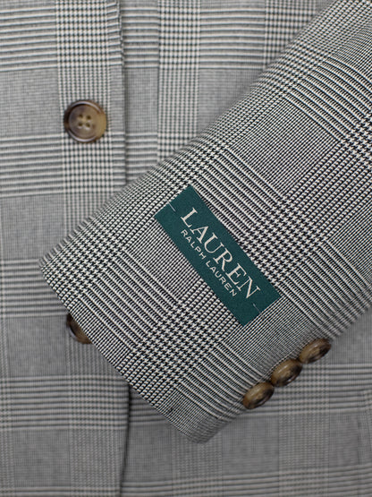 Lauren Ralph Lauren 29605 Boy's Sport Coat  - Plaid - Black/Off-White