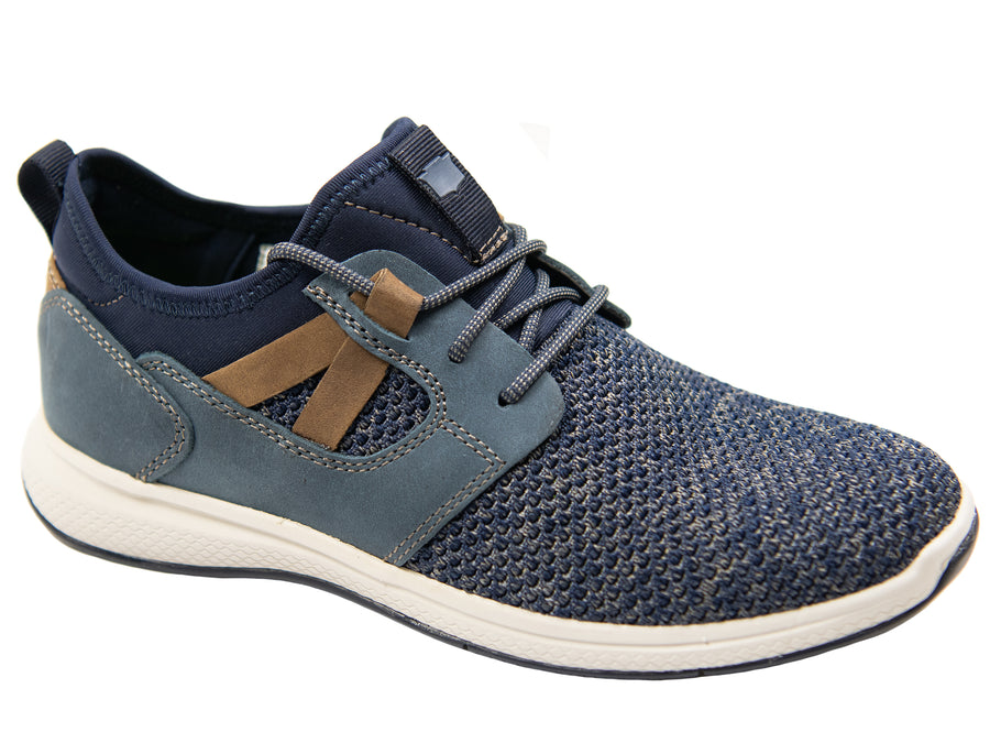 Florsheim 32110 Boy's Shoe - Knit Plain Toe Sneaker - Navy