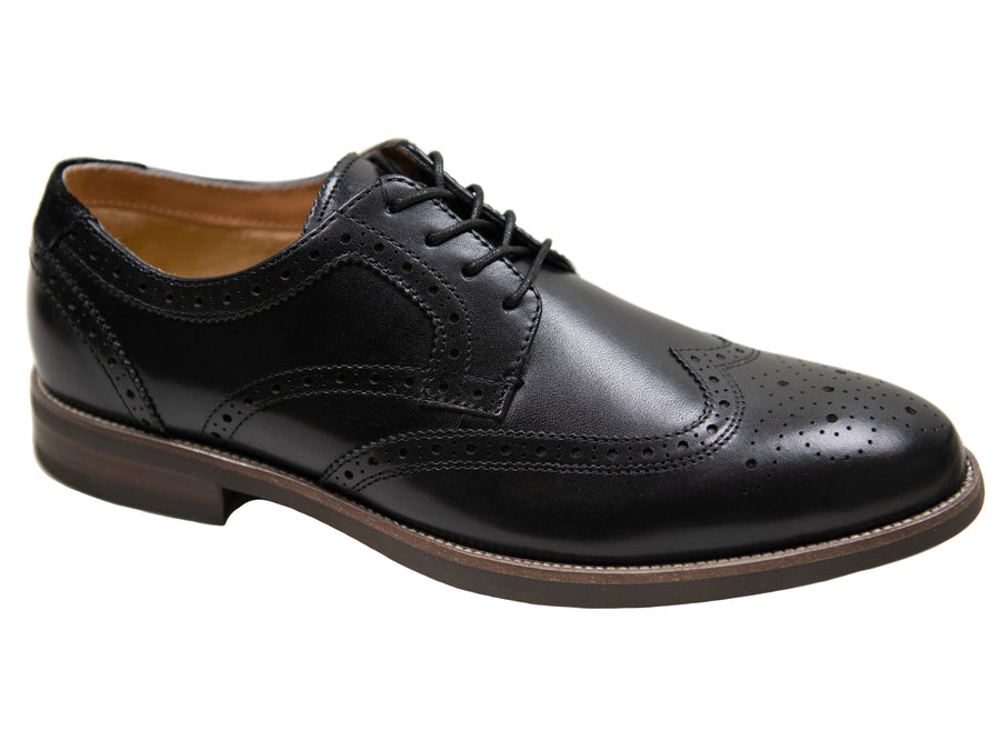 Florsheim 32627 Boy's Dress Shoe - Wing Tip Oxford - Smooth - Black