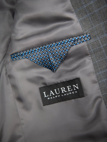 Lauren Ralph Lauren 34921 Boy's Suit Separate Jacket - Plaid - Grey
