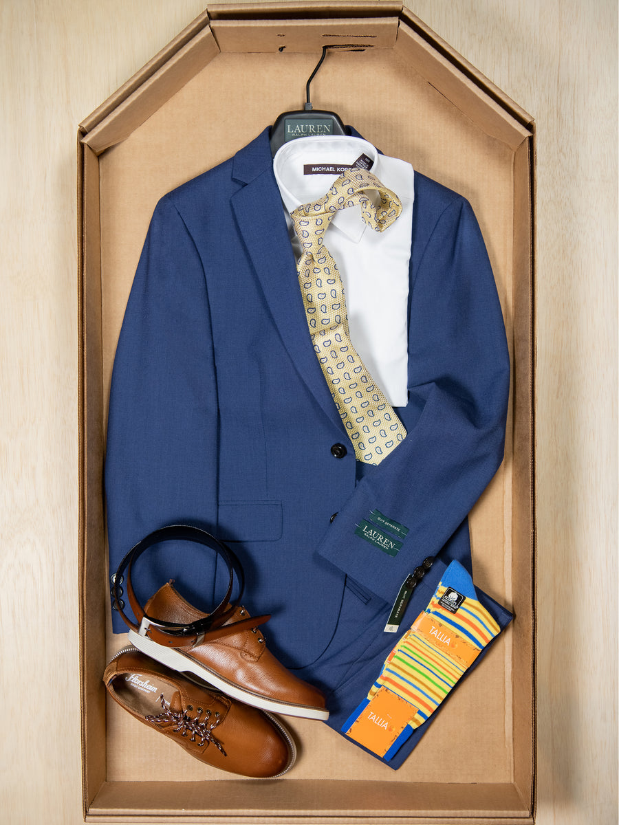 Complete Bright Navy Suit Outfit 31623