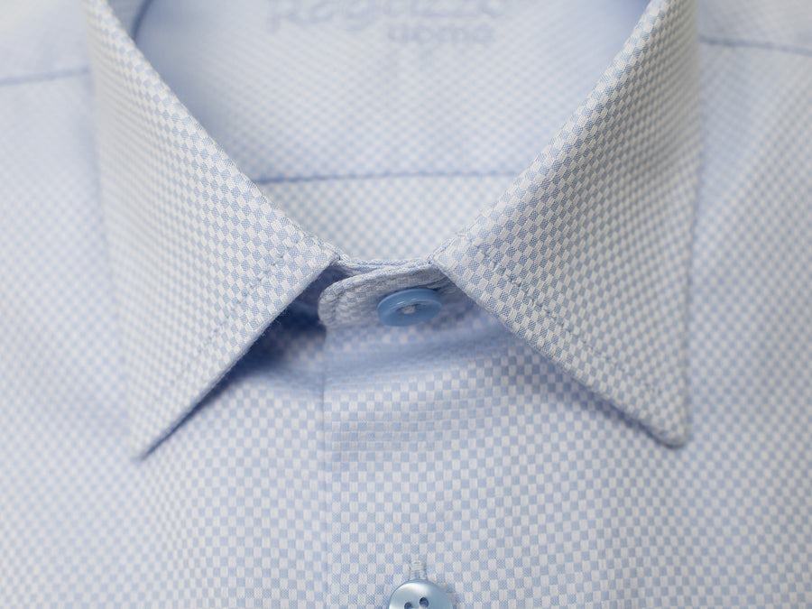 Ragazzo 21105 100% Cotton Boy's Dress Shirt - Box Weave - Sky Blue, Skinny Slim Fit
