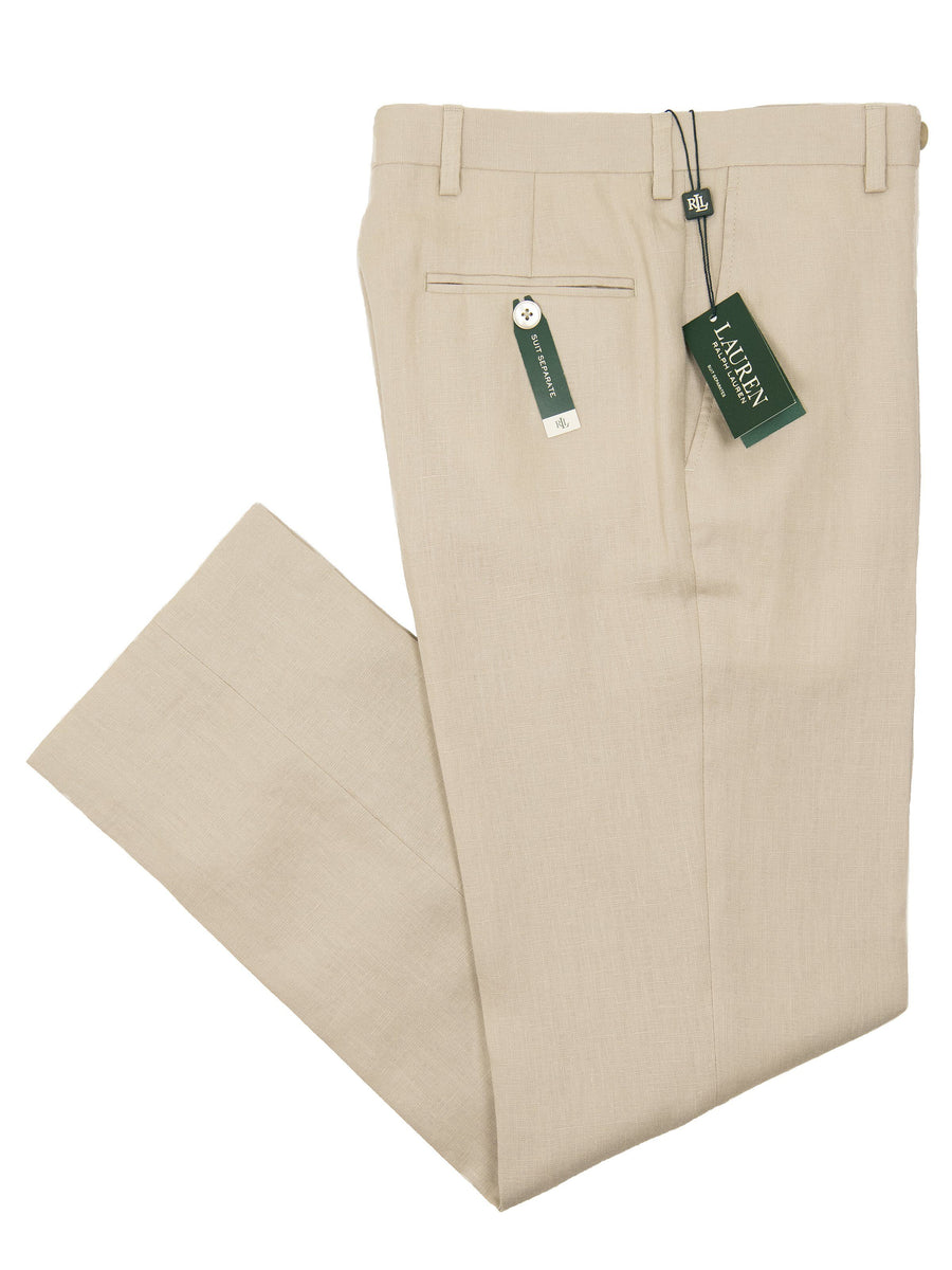 Lauren Ralph Lauren 26115P 100% Linen Boy's Suit Separate Pant - Solid - Tan Boys Suit Separate Pant Lauren 