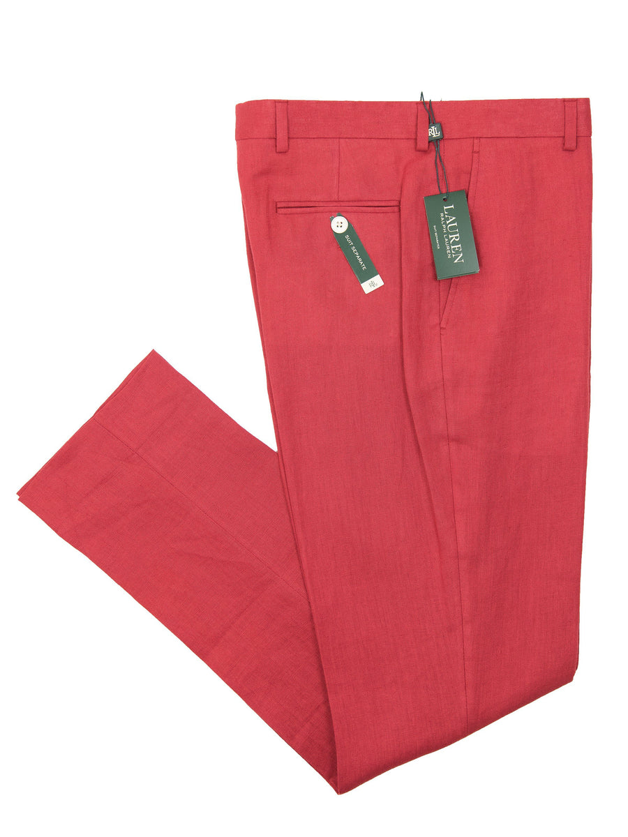 Lauren Ralph Lauren 26101P 100% Linen Boy's Suit Separate Pant - Solid - Red Boys Suit Separate Pant Lauren 